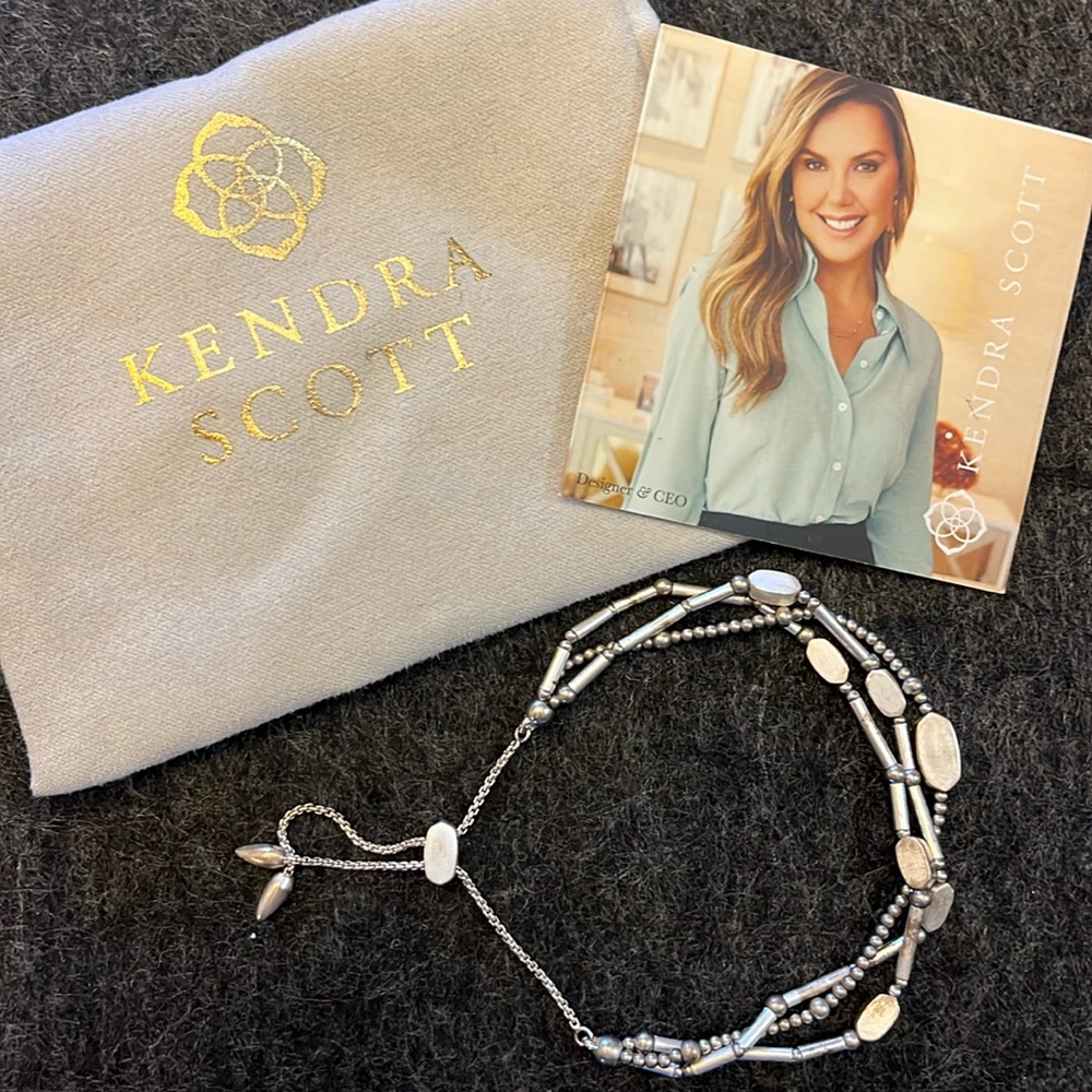 Chantal Beaded Bracelet in Bright Silver-worn only a couple of times